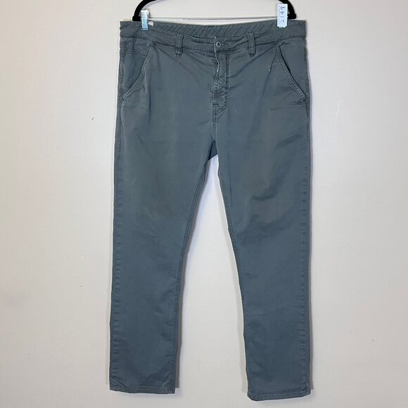 Nudie Adam Slim Fit Stretch Chino Pants - Men's Size 38*36(Fit 38*31) - Green - Picture 1 of 14
